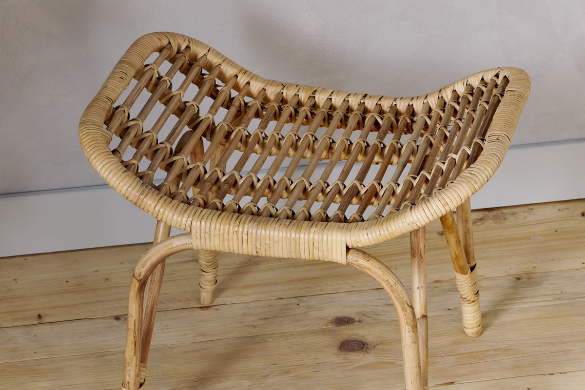 Taung Rattan Low Stool - Natural