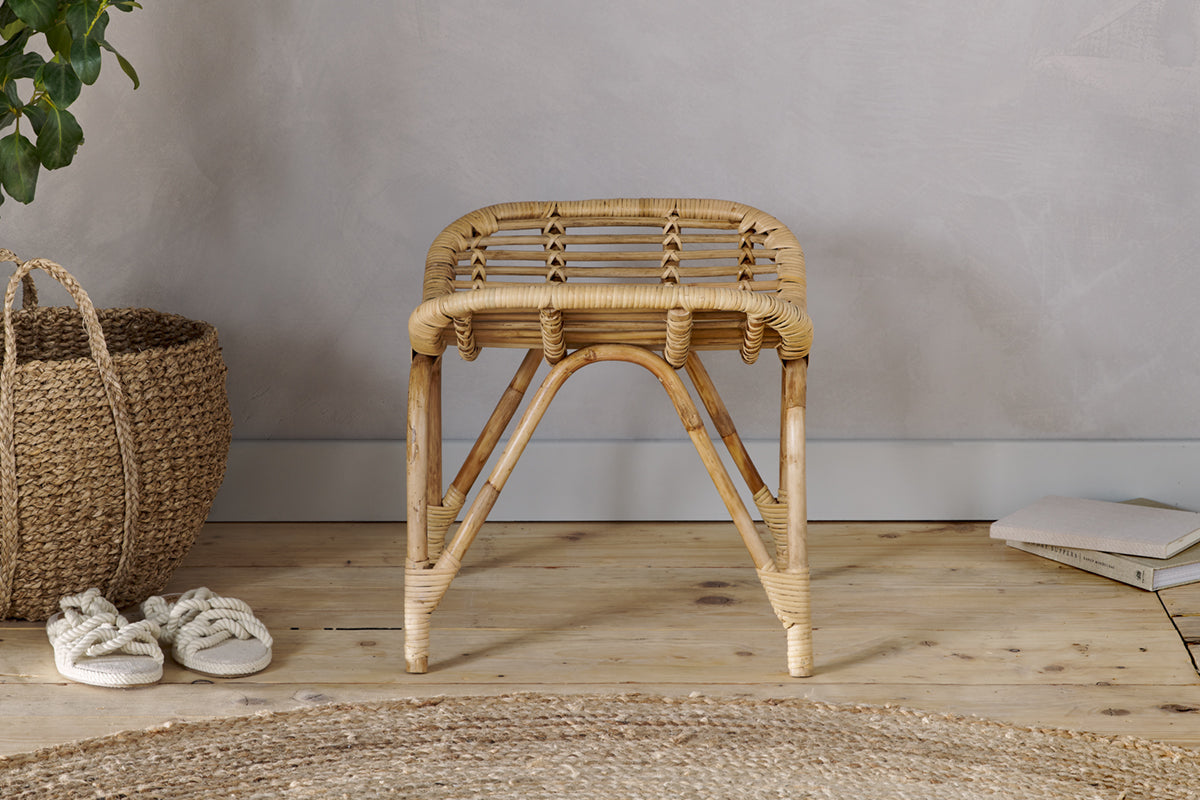 Taung Rattan Low Stool - Natural