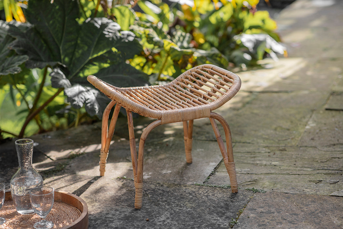 Taung Rattan Low Stool - Natural