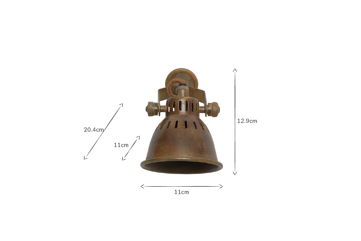 Tubu Brass Spot Light - Rust