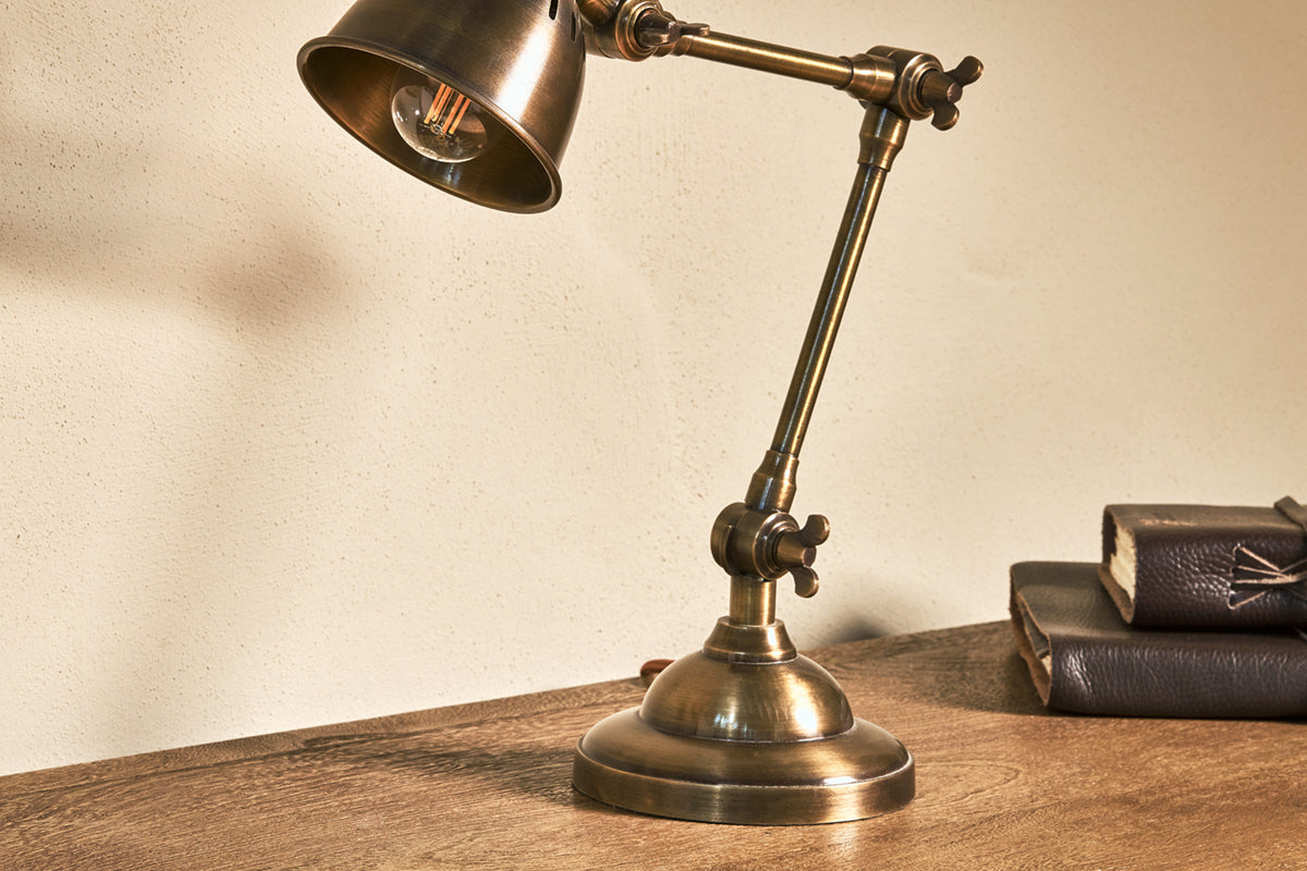 Tubu Antique Brass Desk Lamp