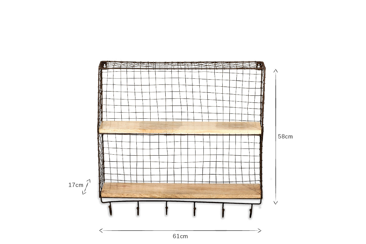 Tamba Shelf with Hooks