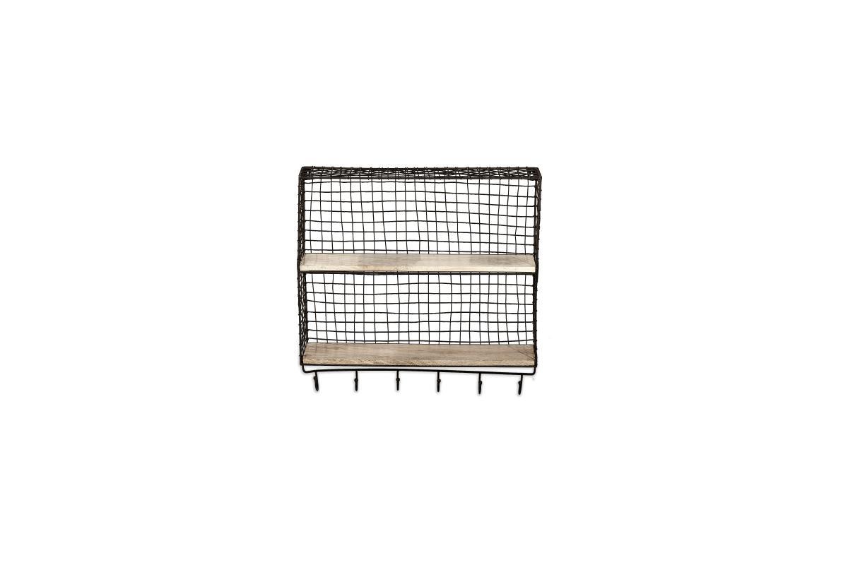 Tamba Shelf with Hooks-nkuku