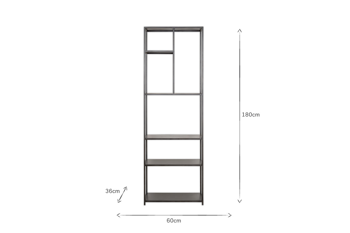 Tanvi Display Shelf - Black - Narrow-nkuku