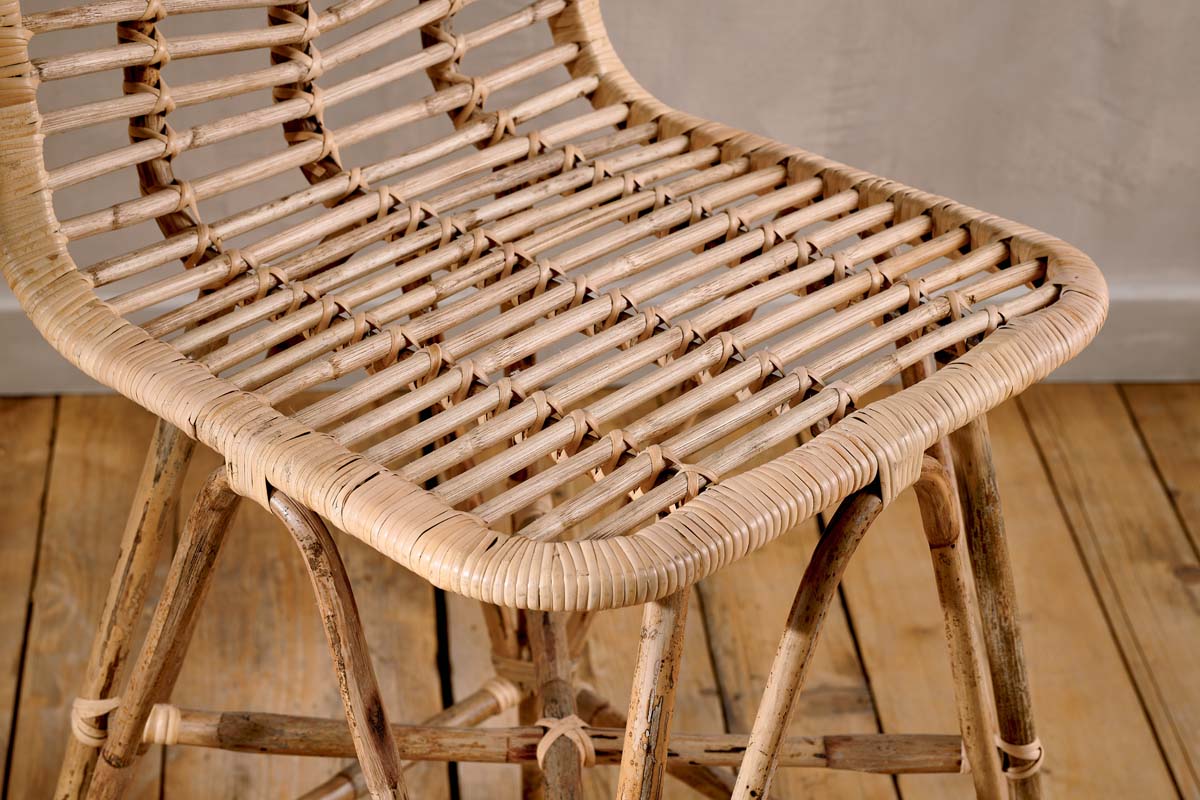 Taung Rattan Counter Chair - Natural-nkuku