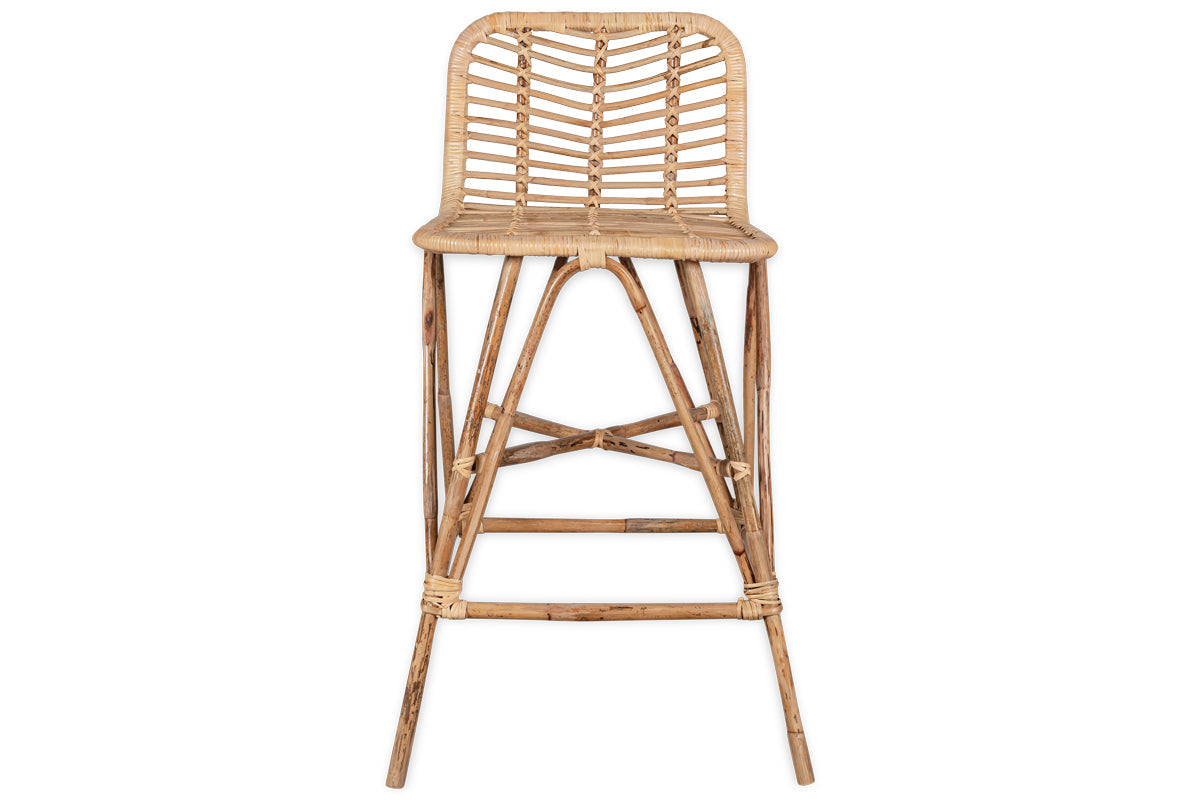 Taung Rattan Counter Chair - Natural-nkuku