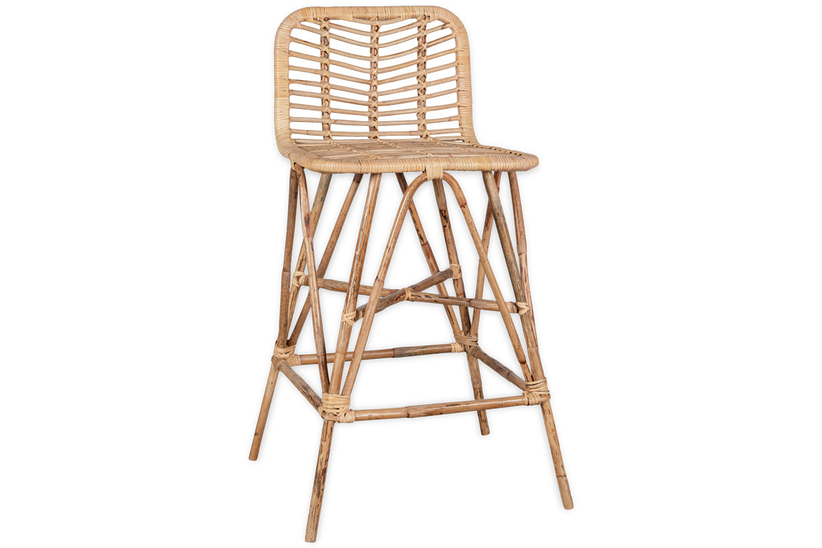 Taung Rattan Counter Chair - Natural-nkuku