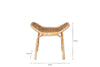 Taung Rattan Low Stool - Natural-nkuku