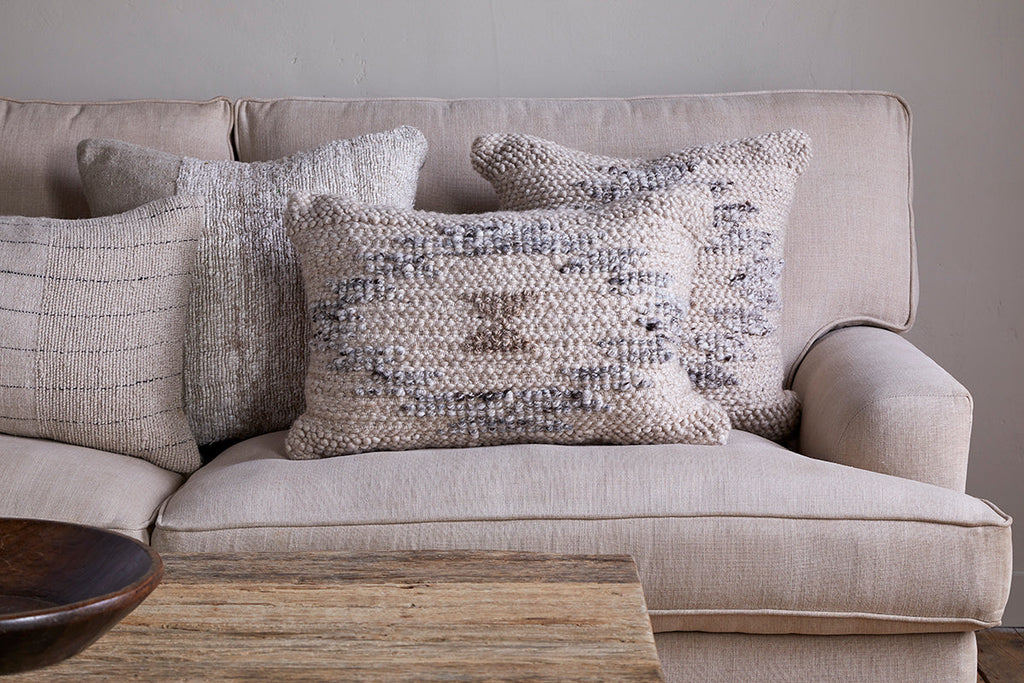 Tendai Cotton & Wool Cushion Cover - Natural-nkuku