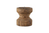 Thoko Reclaimed Round Candlestick - Dark Stain-nkuku