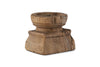 Thoko Reclaimed Square Candlestick - Dark Stain-nkuku