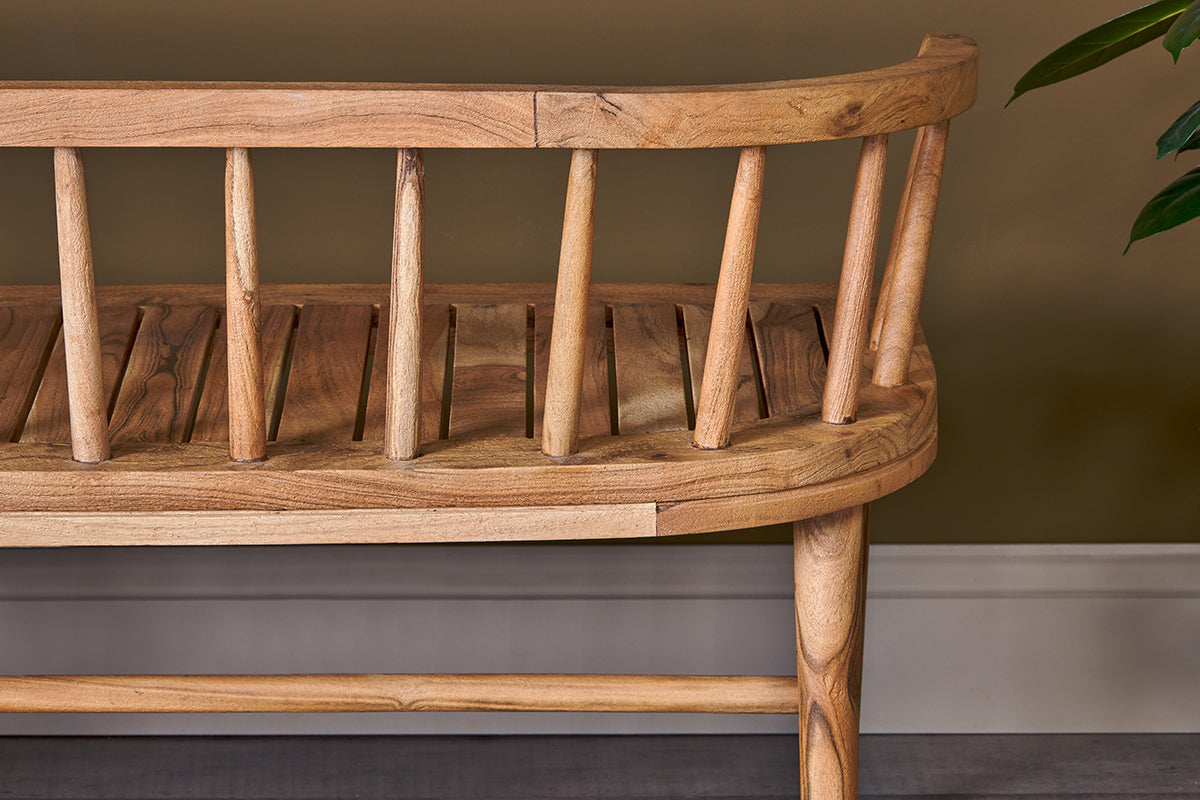 Tipu Acacia Wood Bench