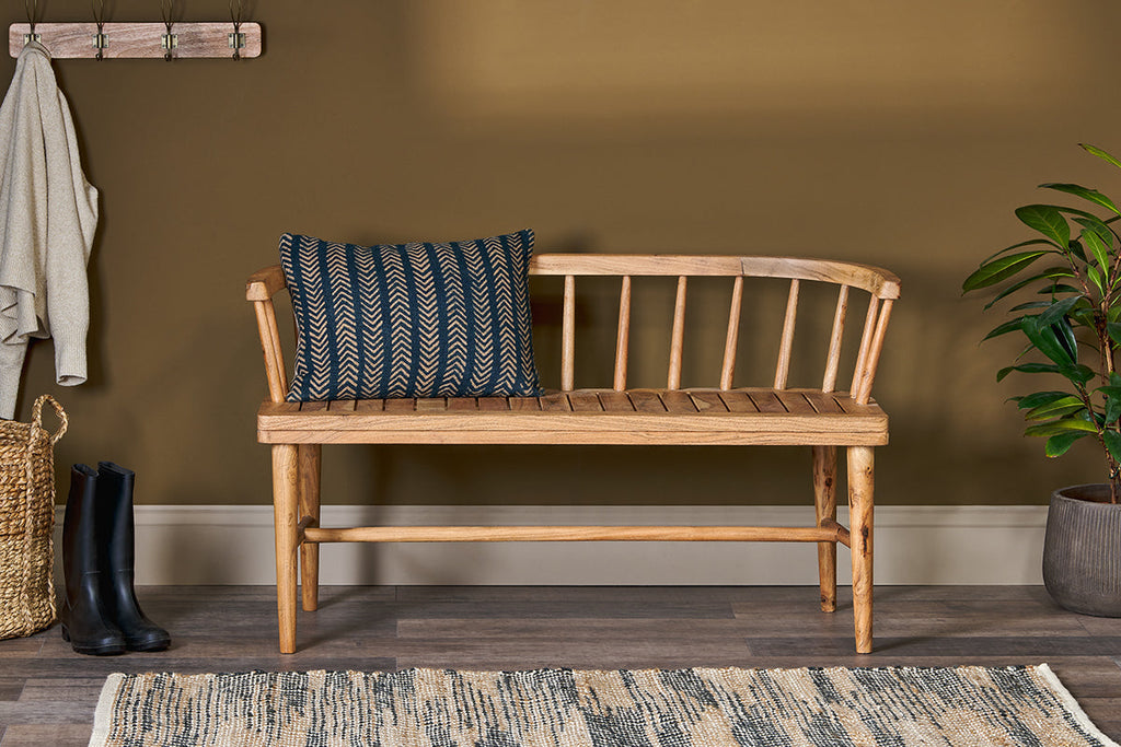 Tipu Acacia Wood Bench-nkuku