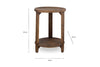 Triveni Mango Wood Side Table - Walnut Stain-nkuku