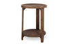 Triveni Mango Wood Side Table - Walnut Stain-nkuku