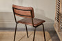 Ukari Leather Dining Chair - Chocolate Brown