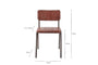 Ukari Leather Dining Chair - Chocolate Brown