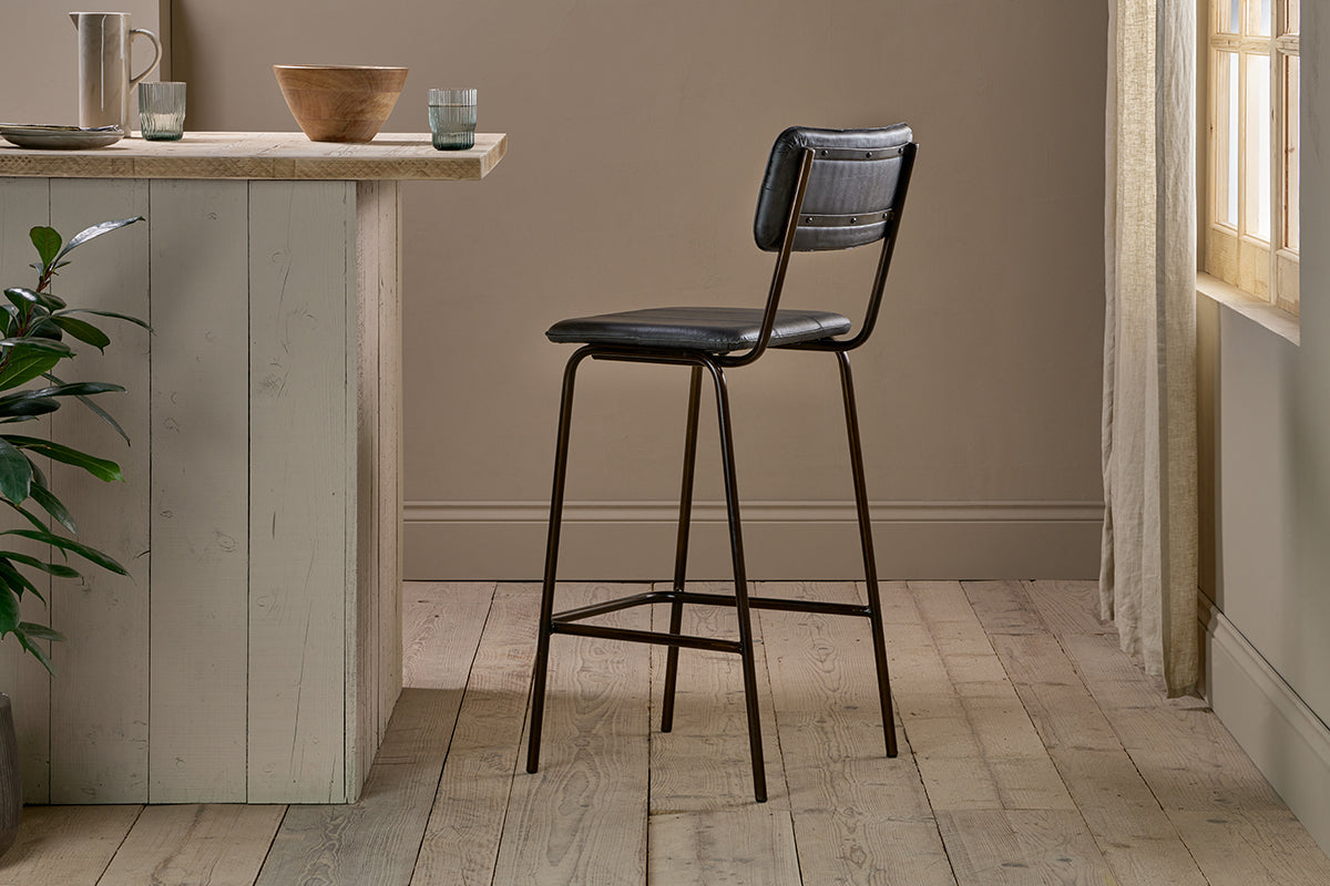 Ukari Counter Chair - Aged Black