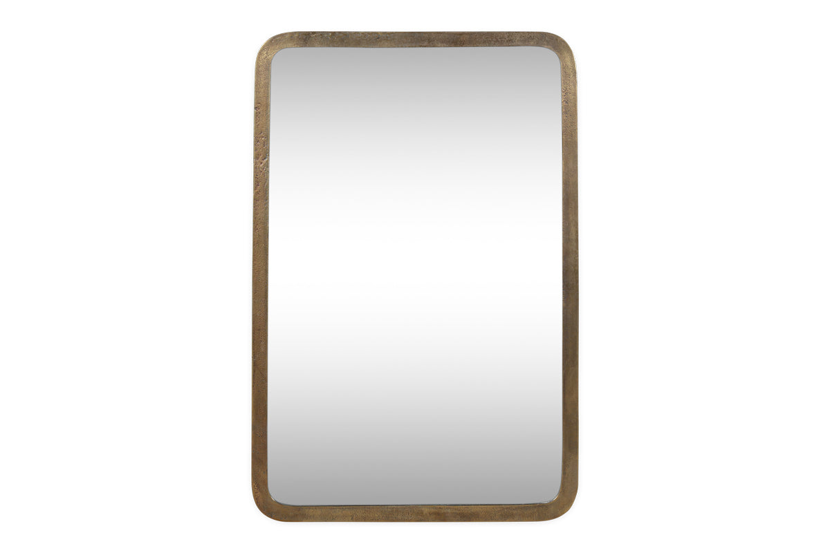 Ungura Rounded Mirror - Antique Brass - Large