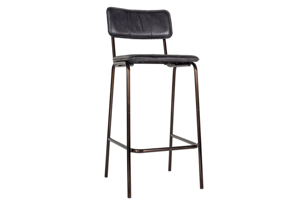 Ukari Counter Chair - Aged Black-nkuku