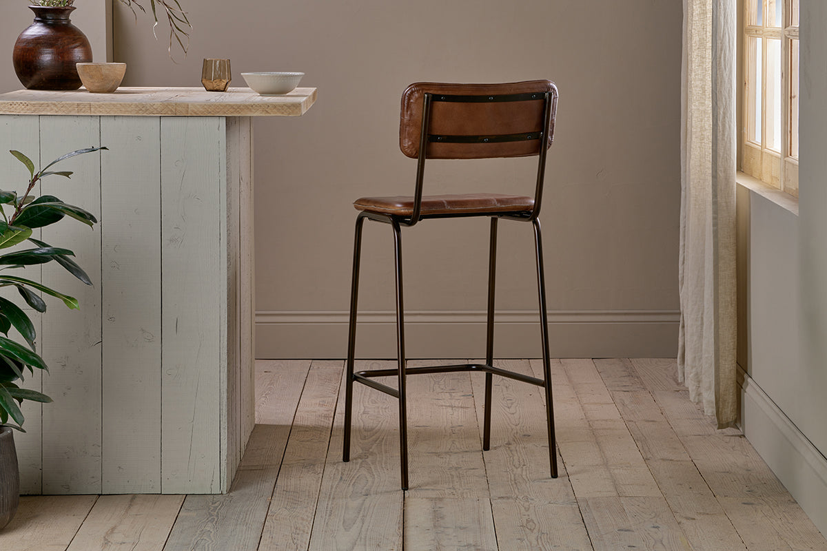 Ukari Counter Chair - Chocolate Brown-nkuku