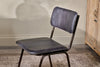 Ukari Leather Dining Chair - Aged Black-nkuku