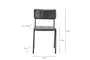 Ukari Leather Dining Chair - Aged Black-nkuku