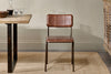 Ukari Leather Dining Chair - Chocolate Brown-nkuku