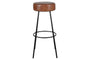 Veer Leather Counter Stool - Aged Tan