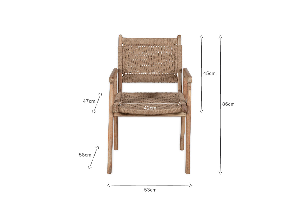 Vinay Woven Dining Chair - Natural