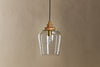 Varuna Mango Wood & Glass Pendant Lamp - Natural & Clear