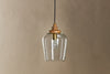 Varuna Mango Wood & Glass Pendant Lamp - Natural & Clear-nkuku