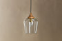 Varuna Mango Wood & Glass Pendant Lamp - Natural & Clear-nkuku