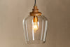 Varuna Mango Wood & Glass Pendant Lamp - Natural & Clear-nkuku