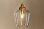 Varuna Mango Wood & Glass Pendant Lamp - Natural & Clear-nkuku