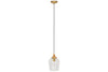 Varuna Mango Wood & Glass Pendant Lamp - Natural & Clear-nkuku