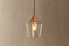 Varuna Mango Wood & Glass Pendant Lamp - Natural & Clear-nkuku