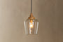 Varuna Mango Wood & Glass Pendant Lamp - Natural & Clear-nkuku