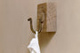 Veduru Mango Wood Carved Square Hook - Natural