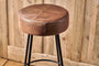 Veer Leather Counter Stool - Aged Tan-nkuku