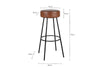 Veer Leather Counter Stool - Aged Tan-nkuku