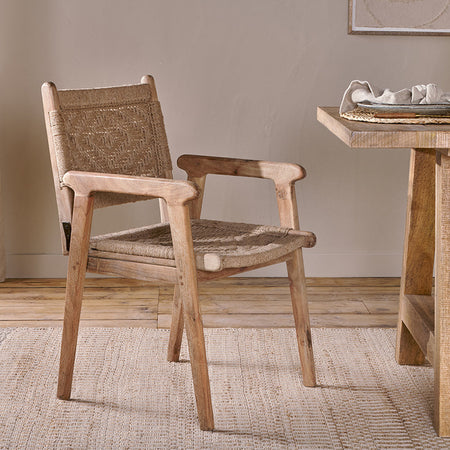 Vinay Woven Dining Chair - Natural-nkuku