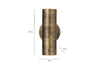 Vitla Outdoor Wall Lamp - Antique Brass-nkuku