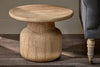 Vivan Grooved Wood Side Table- nkuku