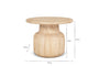 Vivan Grooved Wood Side Table- nkuku