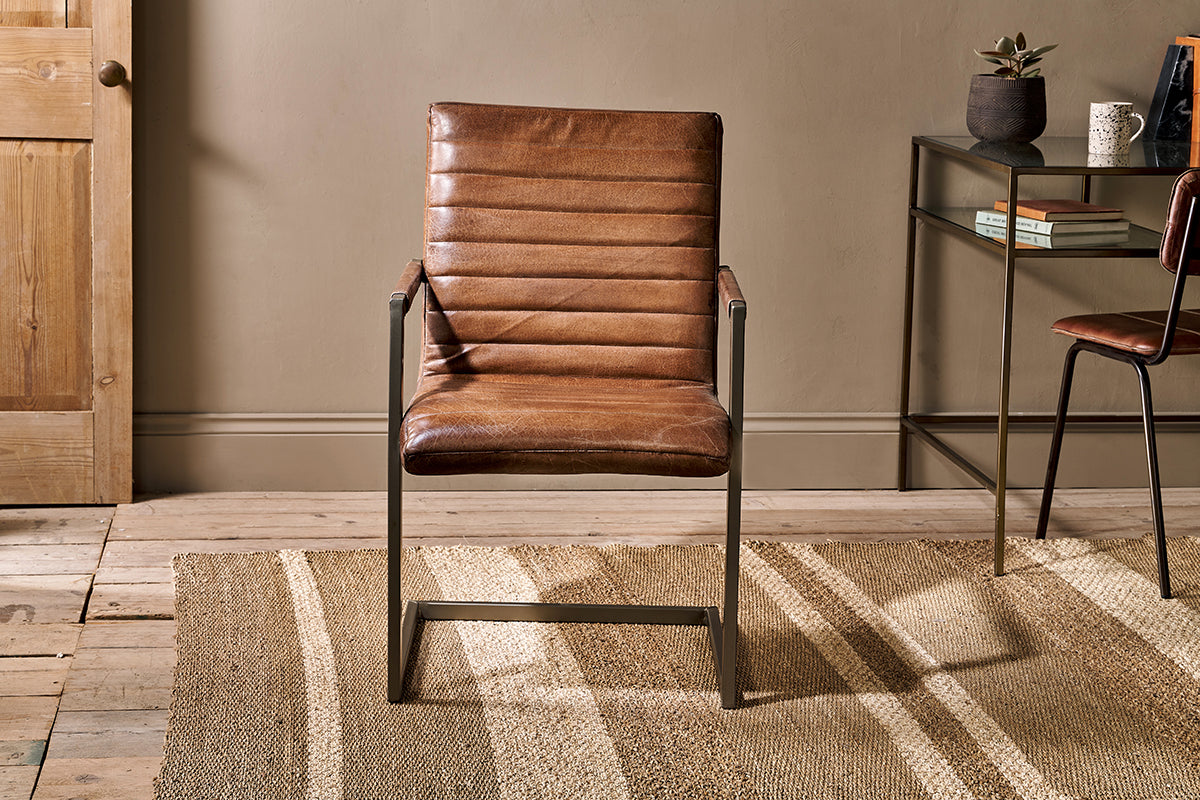 Wamma Leather Desk Chair-nkuku