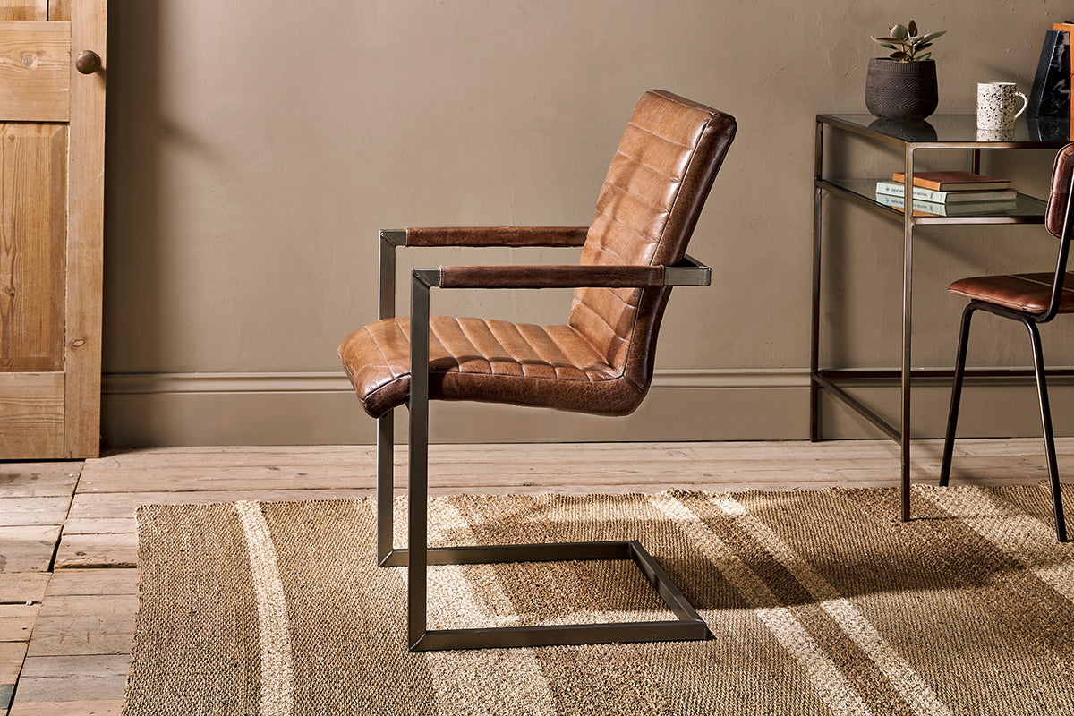 Wamma Leather Desk Chair-nkuku