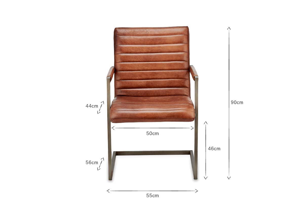 Wamma Leather Desk Chair-nkuku