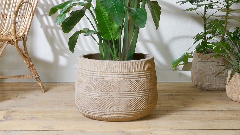 Zadie Terracotta Planter - Natural - Large