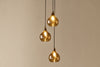 Ziva Recycled Glass Cluster Pendant - Light Smoke Brown-nkuku